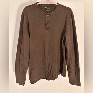 Lucky Brand by Cole Hauser Brown Henley Shirt